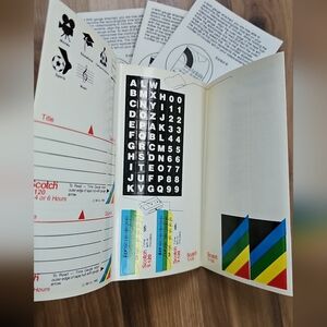 Scotch VHS Tape Colorful Labels Set Of 4